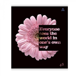 Тетрадь 48л, А5, клетка, Alingar, "Floral mood"скрепка,мелованный картон (стандарт), Soft touch+ выб УФ лак, блок офсет, 5 дизайнов в пленке т/у