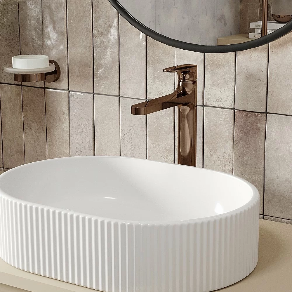Смеситель для раковины WasserKRAFT Asphe 7700 7703H розовое золото