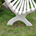 Скамейка садовая, 150х74х83, Осло, со спинкой, из массива дерева, белый, Dipriz