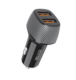 Автомобильное зарядное устройство WALKER WCR-33, 36Вт, USBx2, поддержка QC, черное