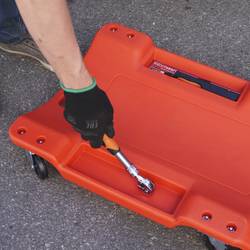 WDK-84068R Лежак ремонтный подкатной, пластиковый, красный