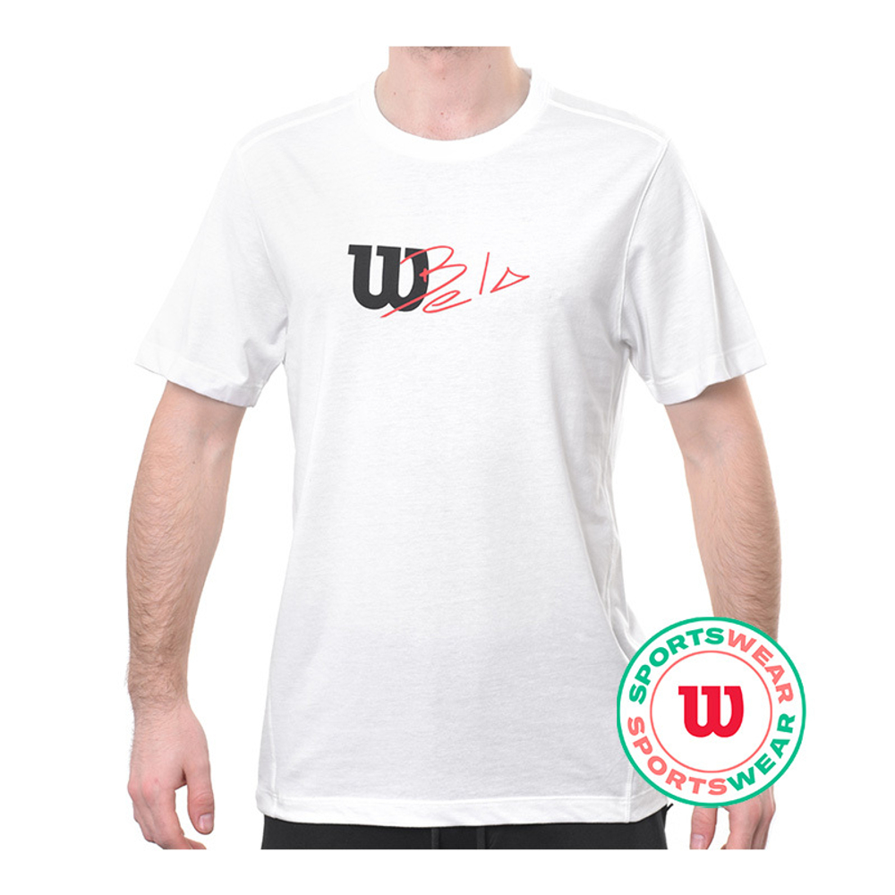 Мужская теннисная футболка Wilson Graphic T-Shirt - белый