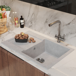 Мойка ML-GM31 КОМФОРТ с крылом, ультра-белая (341), 770*500*190мм