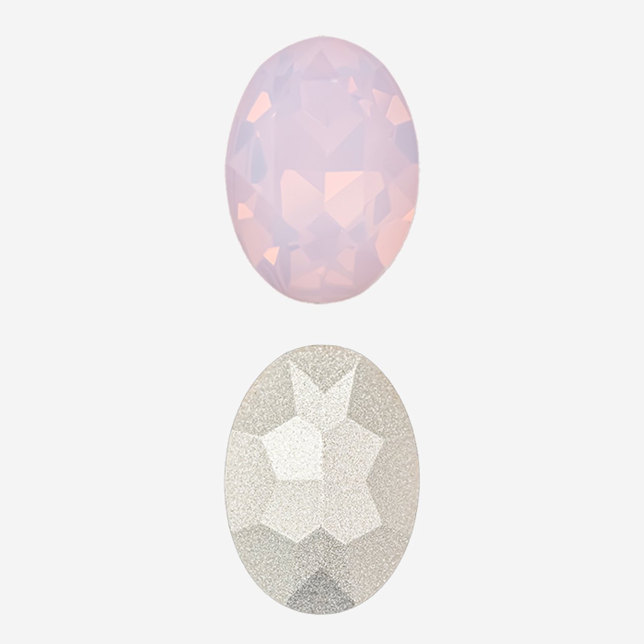 Кристалл Овал (Oval Fancy Stone), оттенок "Розовый Опал"/"Rose Water Opal", 18*13мм