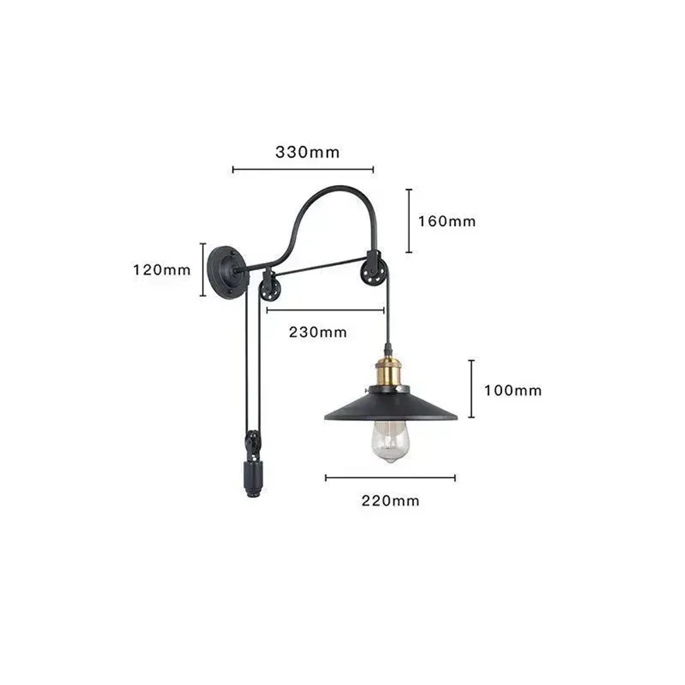 Настенный светильник, E27, 60 Вт