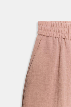 ZARA ШОРТЫ С ОТВОРОТАМИ, РОЗОВЫЙ