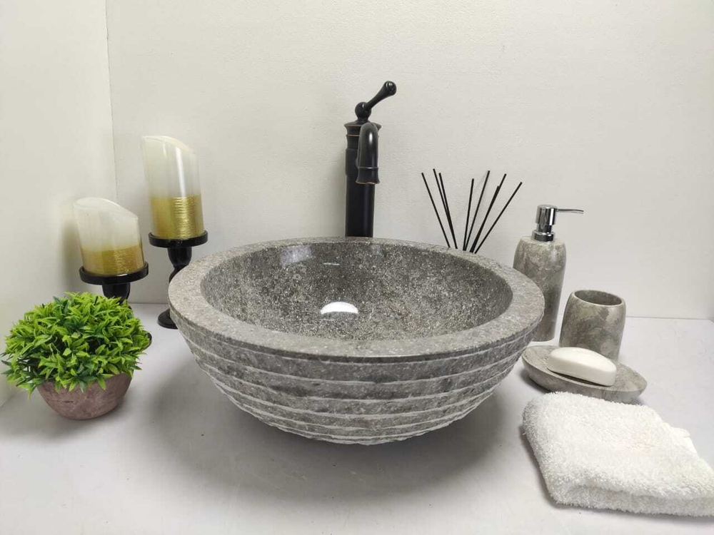 Раковина из мрамора Bowl Grey Marmo Small BM-60037 40*40*15