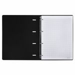 Тетрадь на кольцах БОЛЬШАЯ А4 (240х310 мм), 120 л., под кожу, BRAUBERG VISTA, Black, 404512