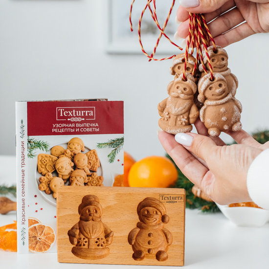Форма для печенья и пряников Дед мороз и снеговик