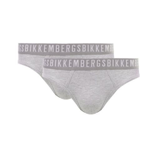 Мужские трусы брифы серые набор 2 в 1 Bikkembergs CLASSIC BKK1USP02BI/2 Мужские трусы брифы серые набор 2 в 1 Bikkembergs CLASSIC BKK1USP02BI/2