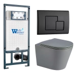 Унитаз с инсталляцией WeltWasser MARBERG 507 + SALZBACH 043 MT-GR + MAR 507 SE MT-BL