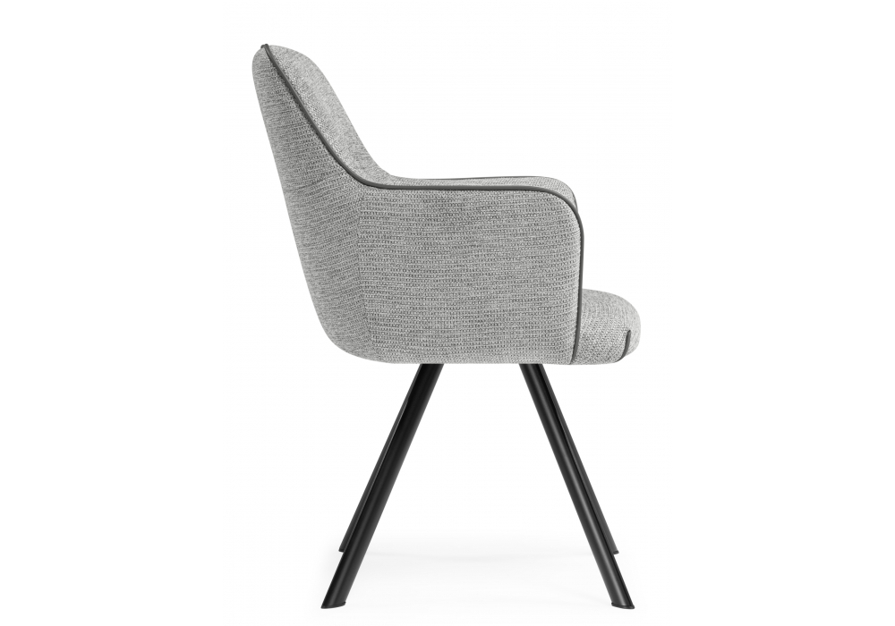 Стул на металлокаркасе Woodville Elis gray, dark gray, black, ножки черные