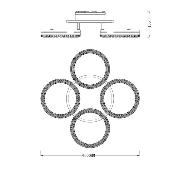 Потолочная светодиодная люстра Escada Fianit 10282/4LED