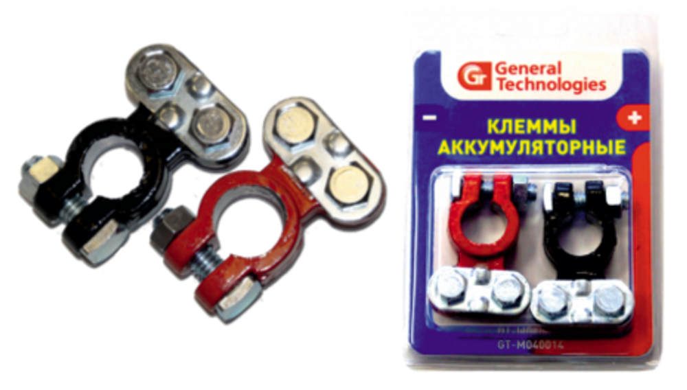 Клеммы General Technologies для аккумулятора GT-M040014 (свинец)  10/100