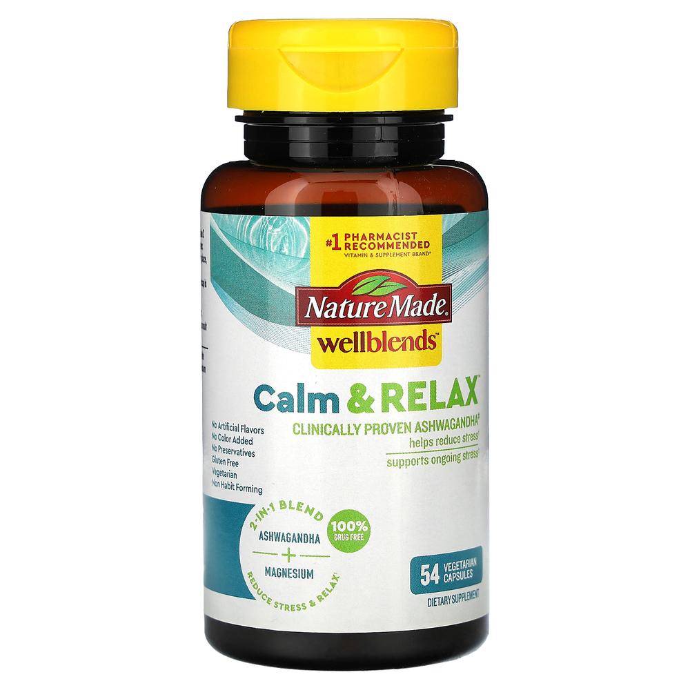 Nature Made, Wellblends, Calm & Relax, 54 вегетарианские капсулы