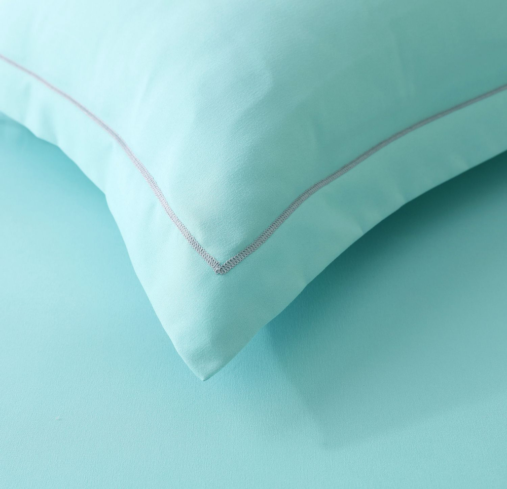 Комплект постельного белья с Одеялом VIVA - HOME TEXTILE, Однотонный, Сатин, Евро
