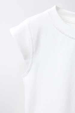 ZARA БОДИ ИЗ ПОЛИАМИДА, БЕЛЫЙ