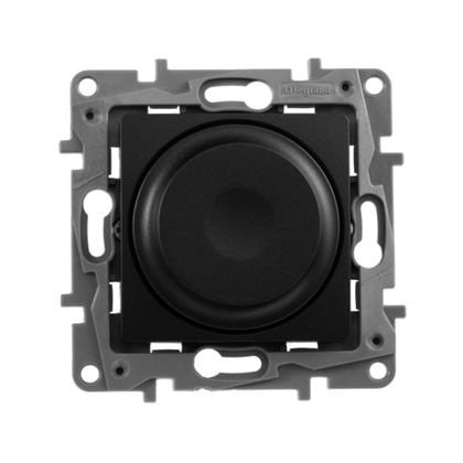 Диммер поворотно-нажимной универсальный LED 300Вт без нейтрали - антрацит ETIKA Legrand