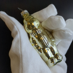 Ёлочная игрушка "Космонавт", мальчик, стекло, подвесная, винтаж СССР 1960-1980 гг