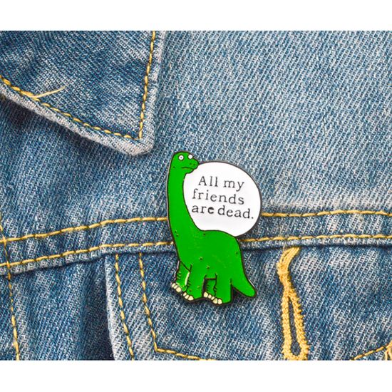 Значок металлический на одежду/Пин. ALL MY FRIENDS ARE DEAD