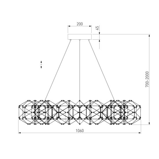 90369/15/ подвесной светильник/ черный жемчуг