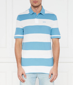 Поло PalesStripe BOSS ORANGE - голубой(50513604)
