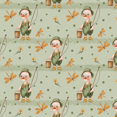 Утенок с удочкой