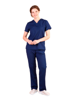 Брюки медицинские женские Тезис TZ315, на резинке со шнурком, черный, 44