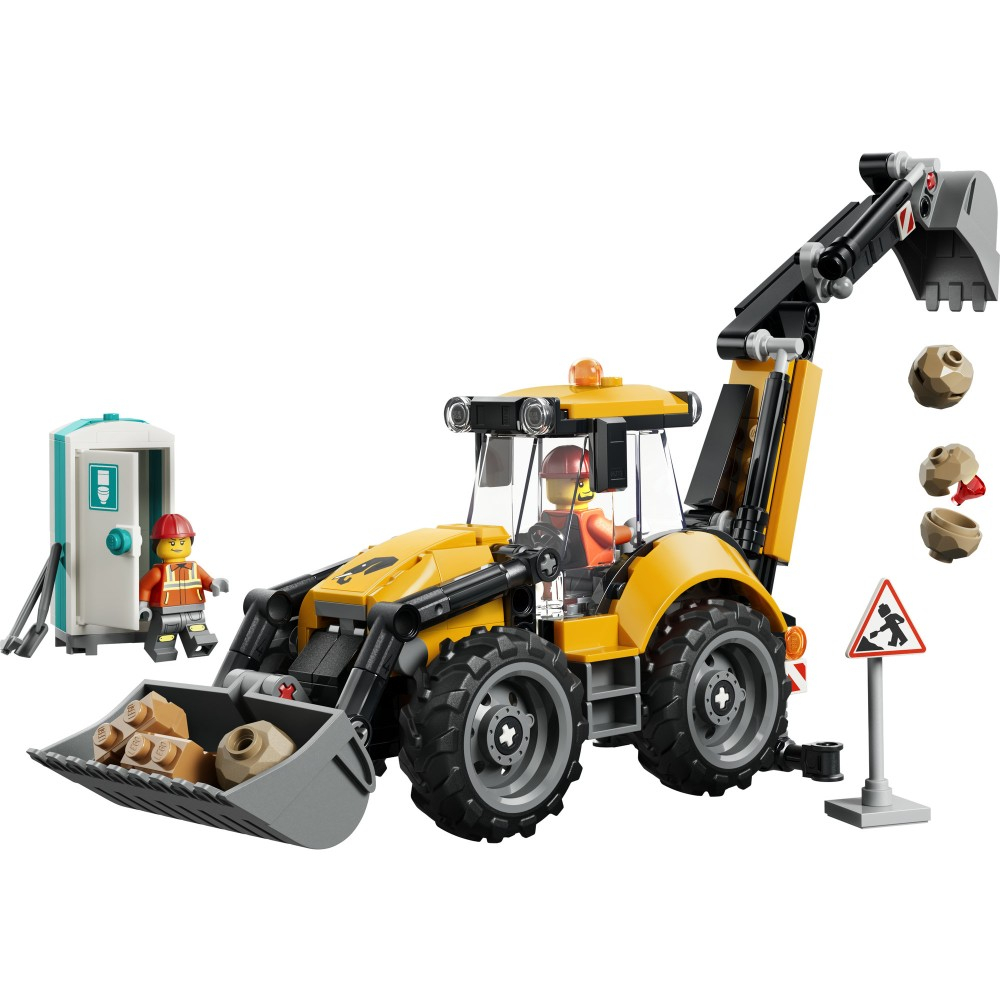 Конструктор LEGO City 60480 Жёлтый экскаватор-погрузчик — фото 10