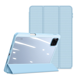 Чехол книжка синего цвета от Dux Ducis для Xiaomi Pad 7 и 7 Pro, серия Toby Series Case, с функцией пробуждения и сна