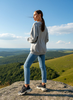 Свитшот женский оверсайз хлопок толстовка