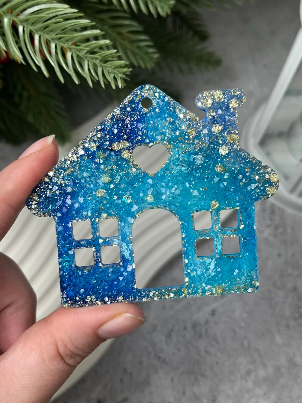 Новогодняя елочная игрушка Домик