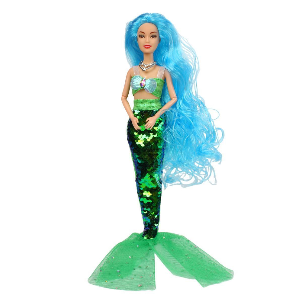 Кукла тип Модница Русалка на шарнирах с аксессуарами, коробка 5805G