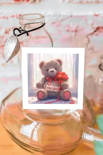 Карточка «love you (плюшевый мишка)» K571