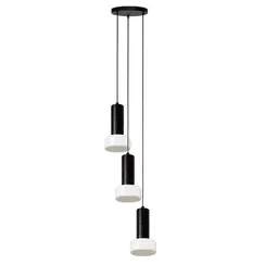 Светильник подвесной каскадный fungus, D14х24 см, белый/черный