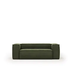 Диван 2-местный Blok в плотном зеленом вельвете 210 см