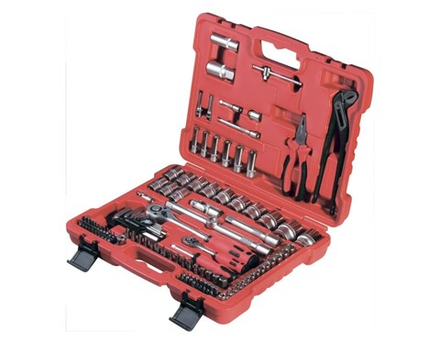 Набор инструмента Matrix, пластиковый кейс, CrV, 117 предметов, 1/2",1/4"