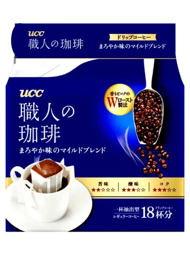 Кофе молотый UCC Blue label в дрип-пакетах 18 шт x 4 шт