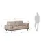 Диван 3-х местный Noa с подушками бежевый с темными ножками