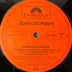 Jean-Luc Ponty ‎– Individual Choice (Германия 1983г.)
