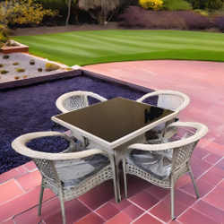 Комплект мебели Римини + 4 кресла Руардин из искусственного ротанга Wood