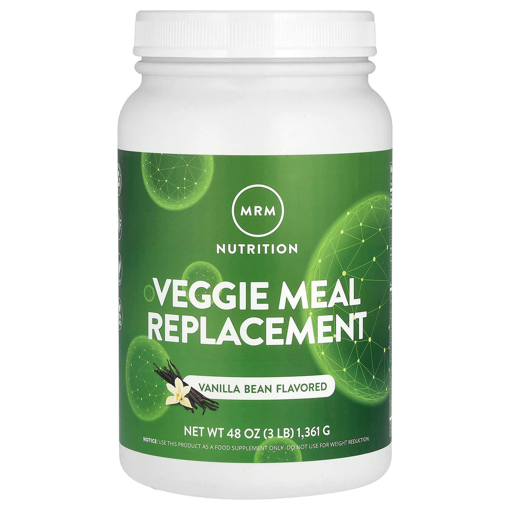 MRM Nutrition, Растительный заменитель питания, ваниль и бобы, 3 фунта (1361 г)