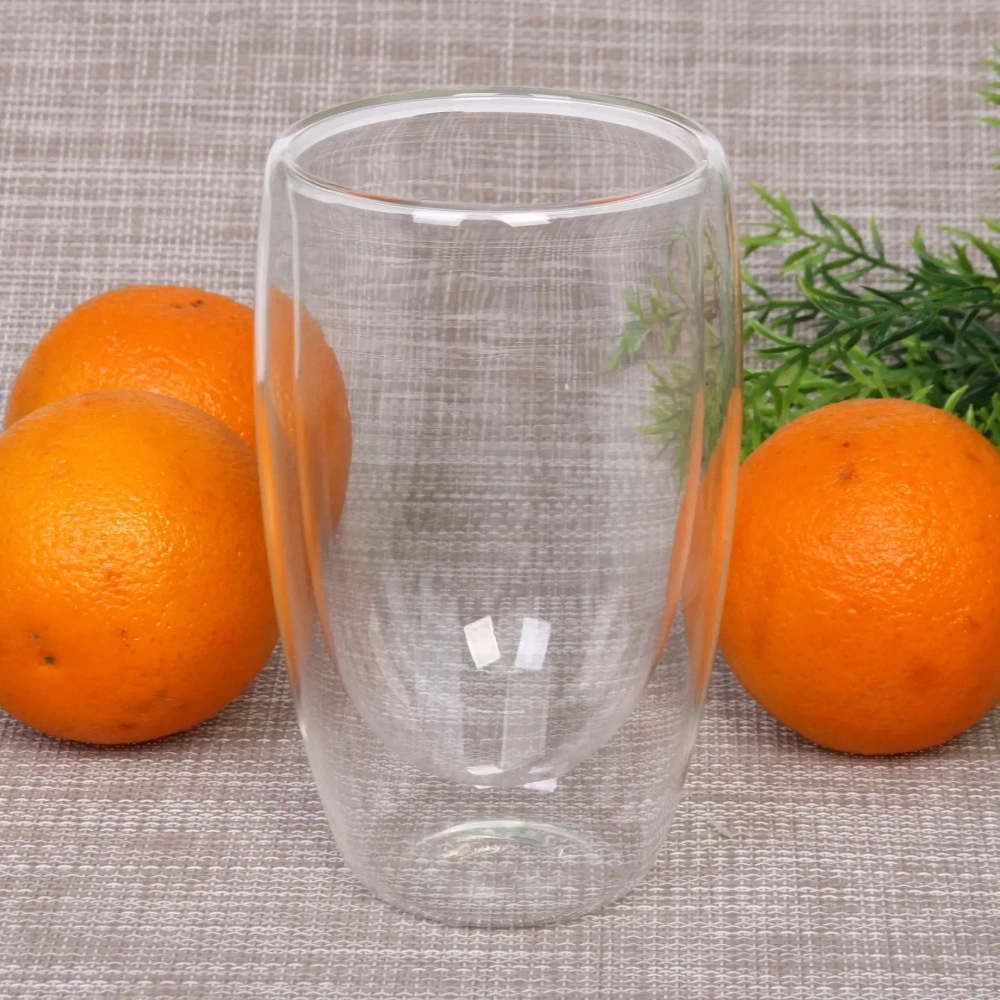 Стакан стеклянный с двойными стенками 450мл «Хай-Тек» классика