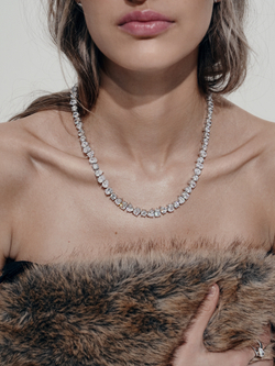 Колье теннисное Larme white