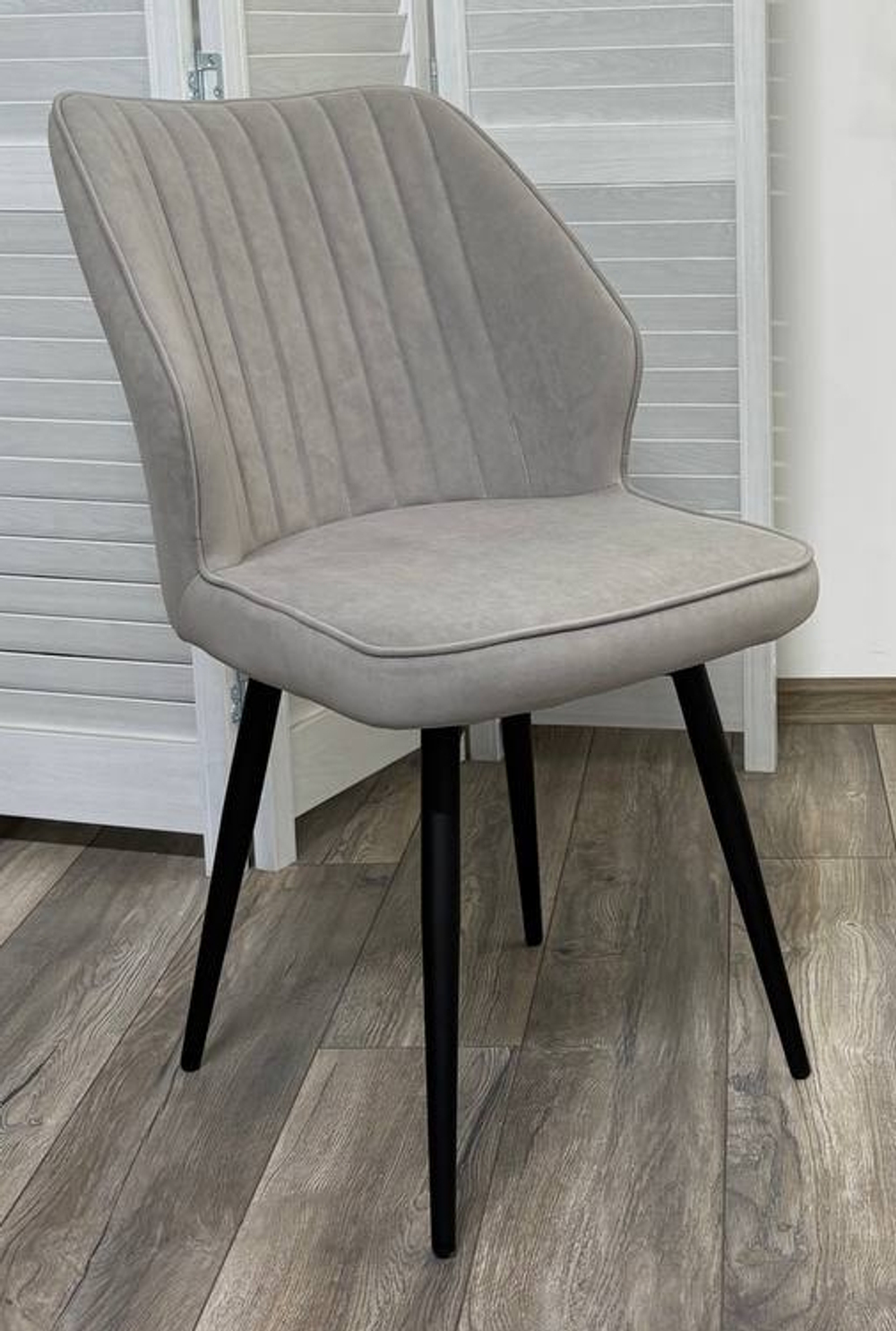 Стул РОССО 360 град. поворот. B22 Серый, велюр / черный каркас, М-City