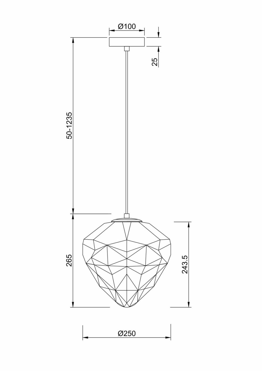 Подвесной светильник Maytoni P053PL-01PK