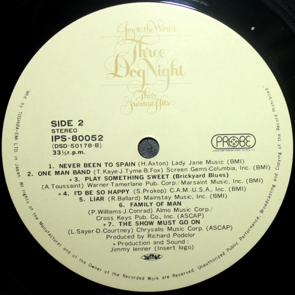 Three Dog Night / Joy To The World - Their Greatest Hits (LP)