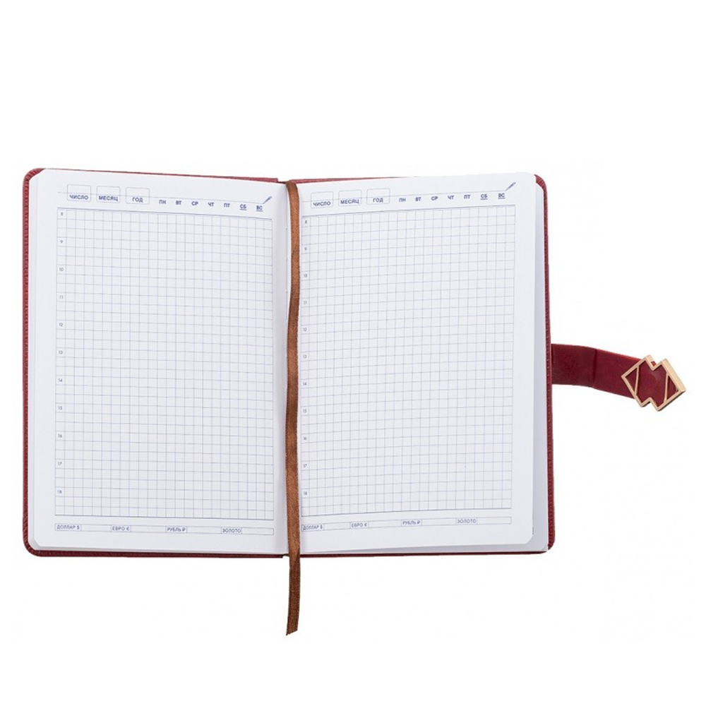 Ежедневник Basir, формат А5, материал-кожезаменитель, бордовый цвет, 116 листов, размер 14,5*21 см