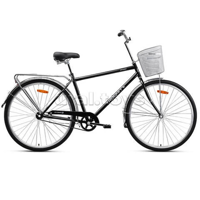 Велосипед двухколесный ROCKET CITY GENT ЧЕРНЫЙ 28, рама 19 дюймов (скоростей 1, ножные тормоза,крылья, подножка,корзина)