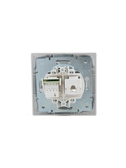 Розетка компьютерная + телефонная 2-м СП Mira RJ45 + RJ11 сер. метал. LEZARD 701-1010-143